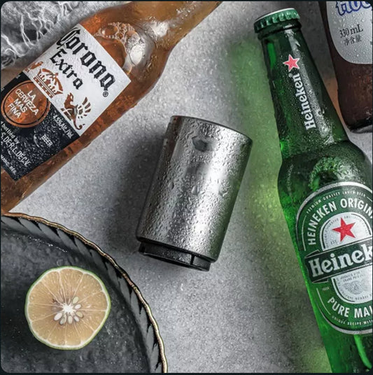 Automatic Magnetic Bottle Opener – Stainless Steel Push-Down Tool