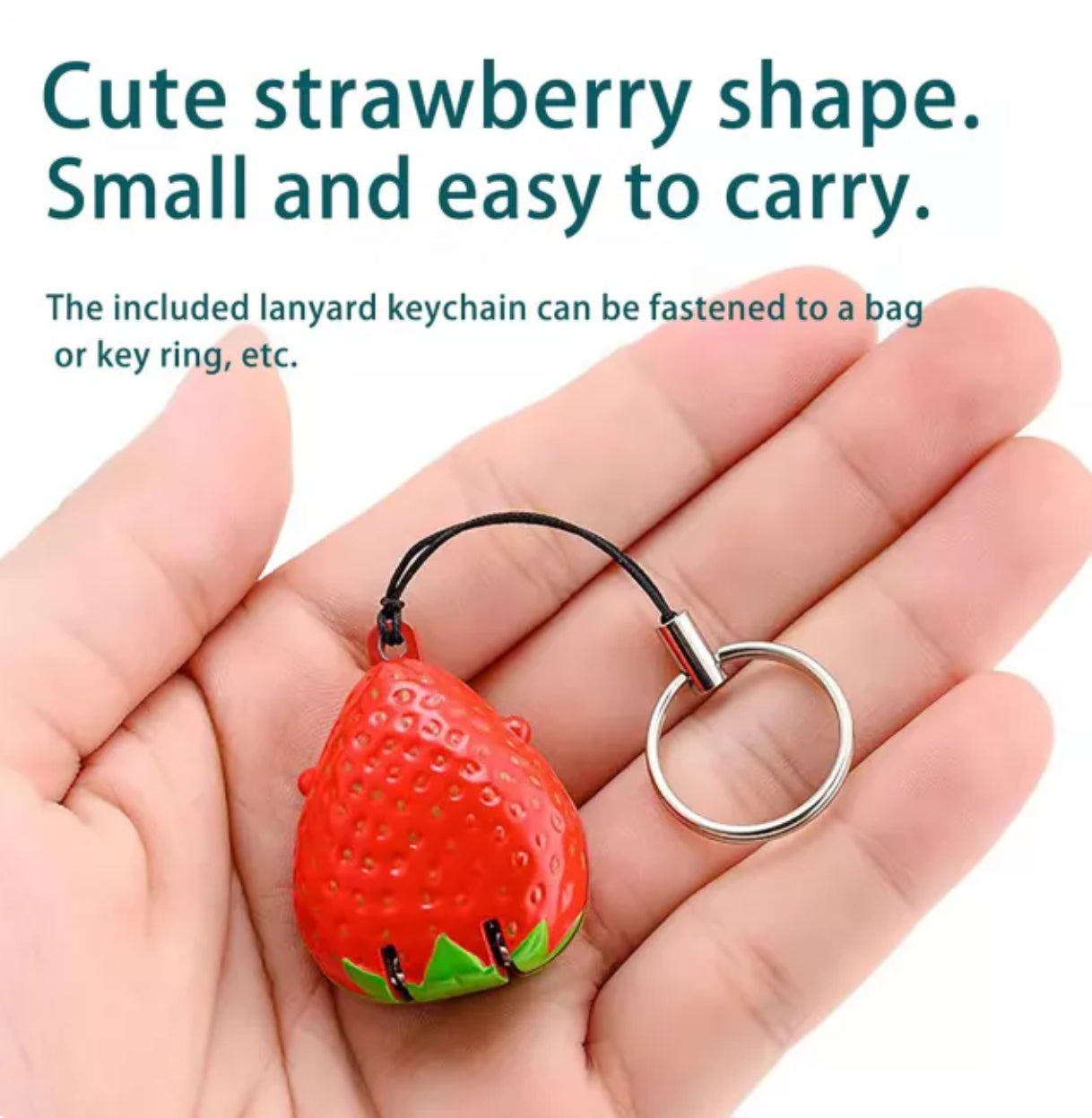 Strawberry Foldable Nail Clipper Keychain – Compact & Portable