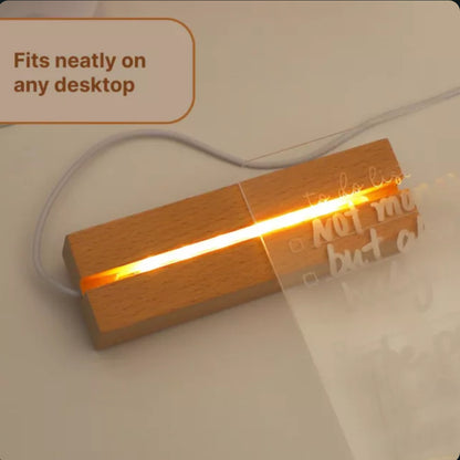 USB Acrylic Message Board Lamp – LED Lit To-Do & Memo Board