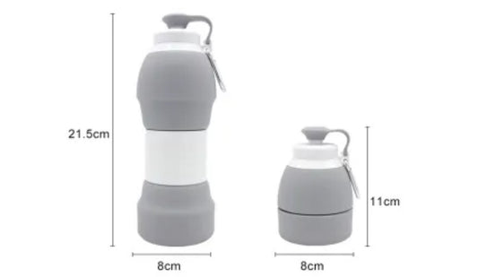 EcofloStow™ Collapsible Silicone Water Bottle – 20 oz | Eco-Friendly, BPA-Free, 7 Vibrant Colors