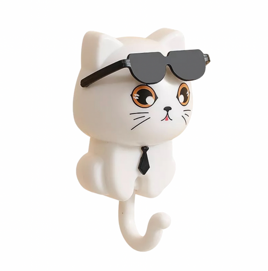 Adorable Cartoon Cat Wall Hook – Waterproof, Damage-Free Hanging
