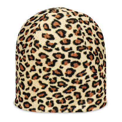 Product mockupLeopard Print Beanie Hat