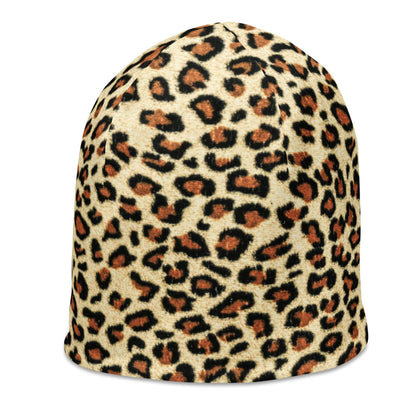 Leopard Print Beanie Hat