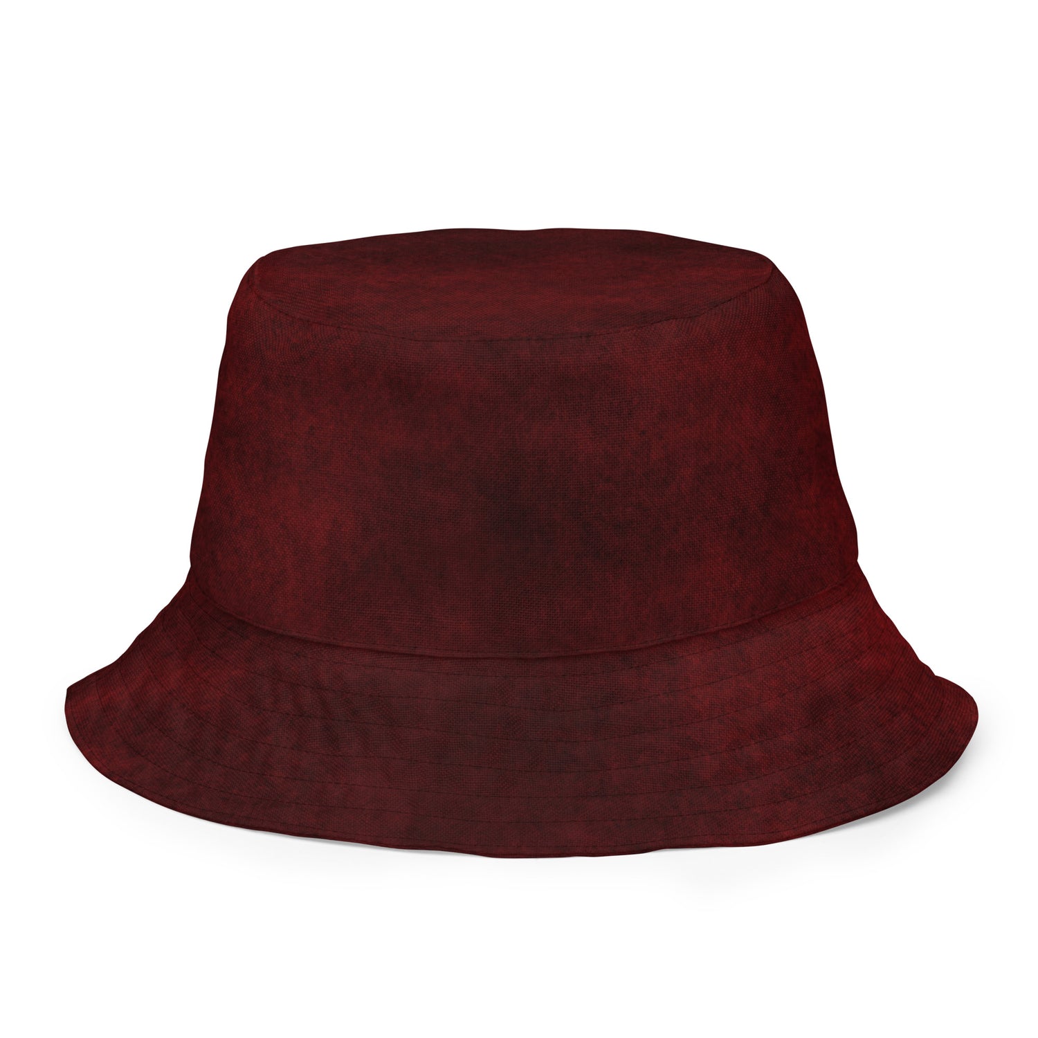 Reversible Zebra Print Burgundy Bucket Hat