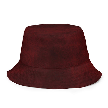 Reversible Zebra Print Burgundy Bucket Hat