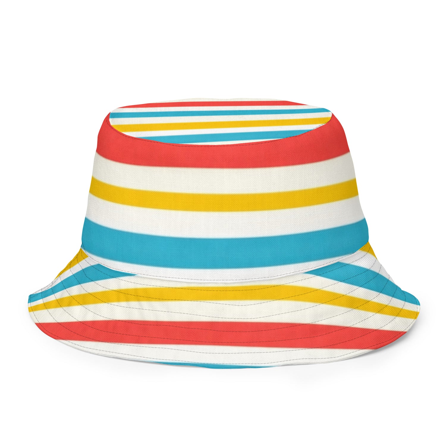 Reversible Floral Stripe Bucket Hat