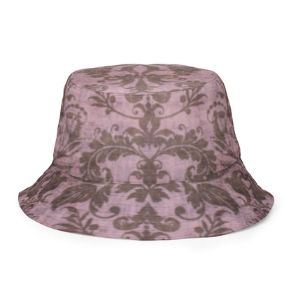  Reversible Plum Plaid Bucket Hat