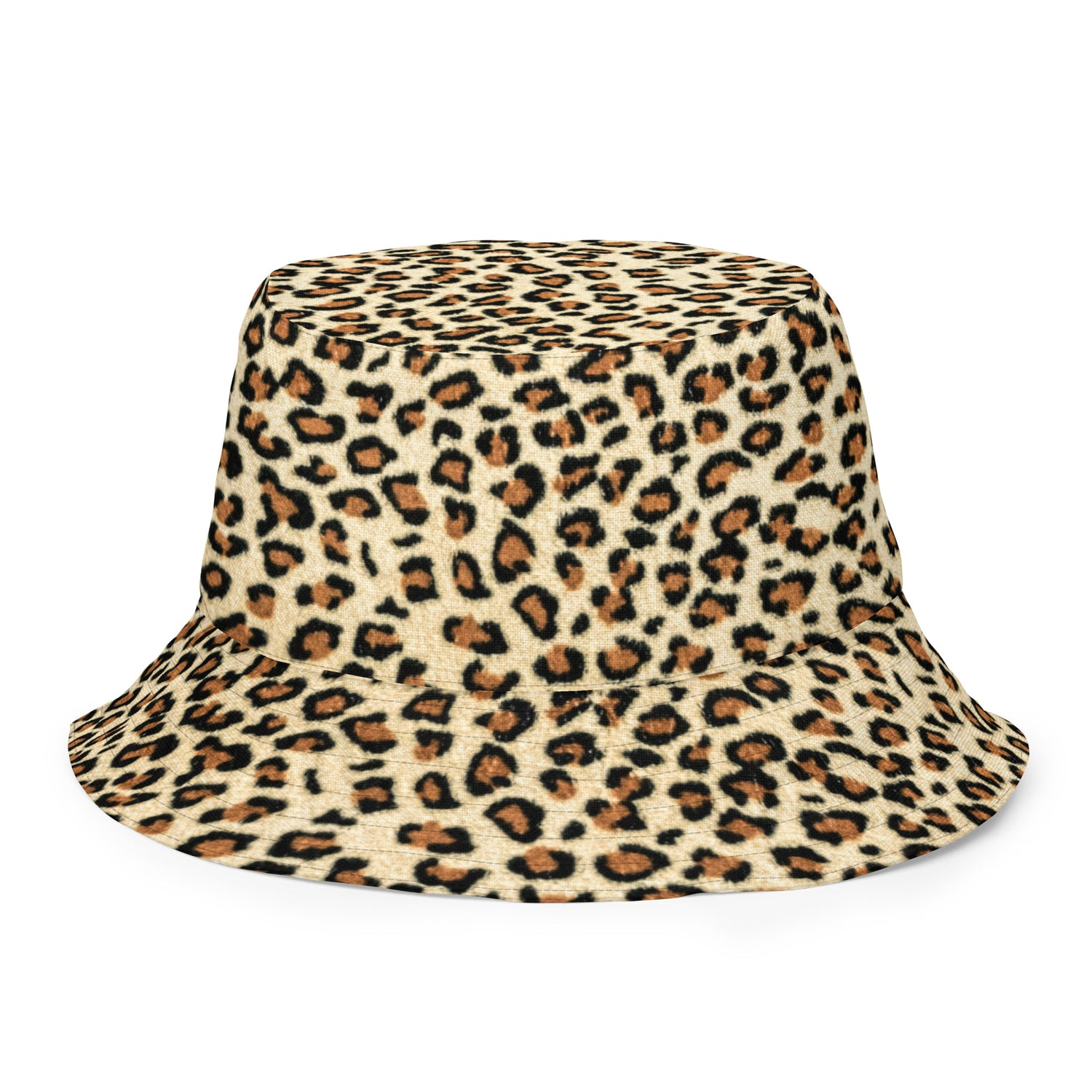 Reversible Leopard Black Bucket Hat
