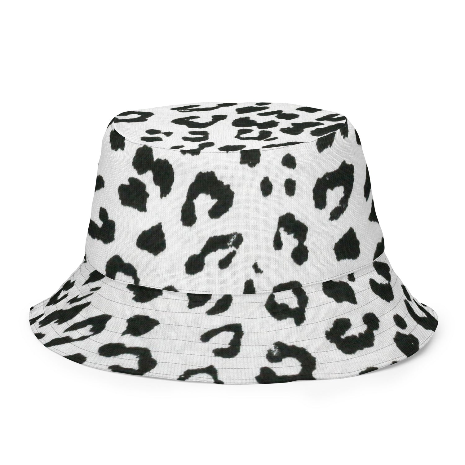 Reversible Charcoal Leopard Bucket Hat