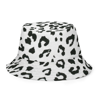 Reversible Charcoal Leopard Bucket Hat