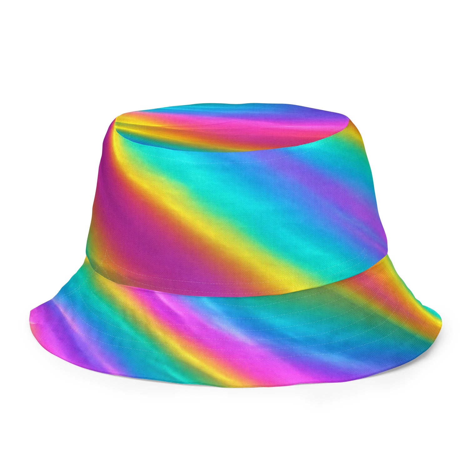 rainbow tie dye reversible bucket hat