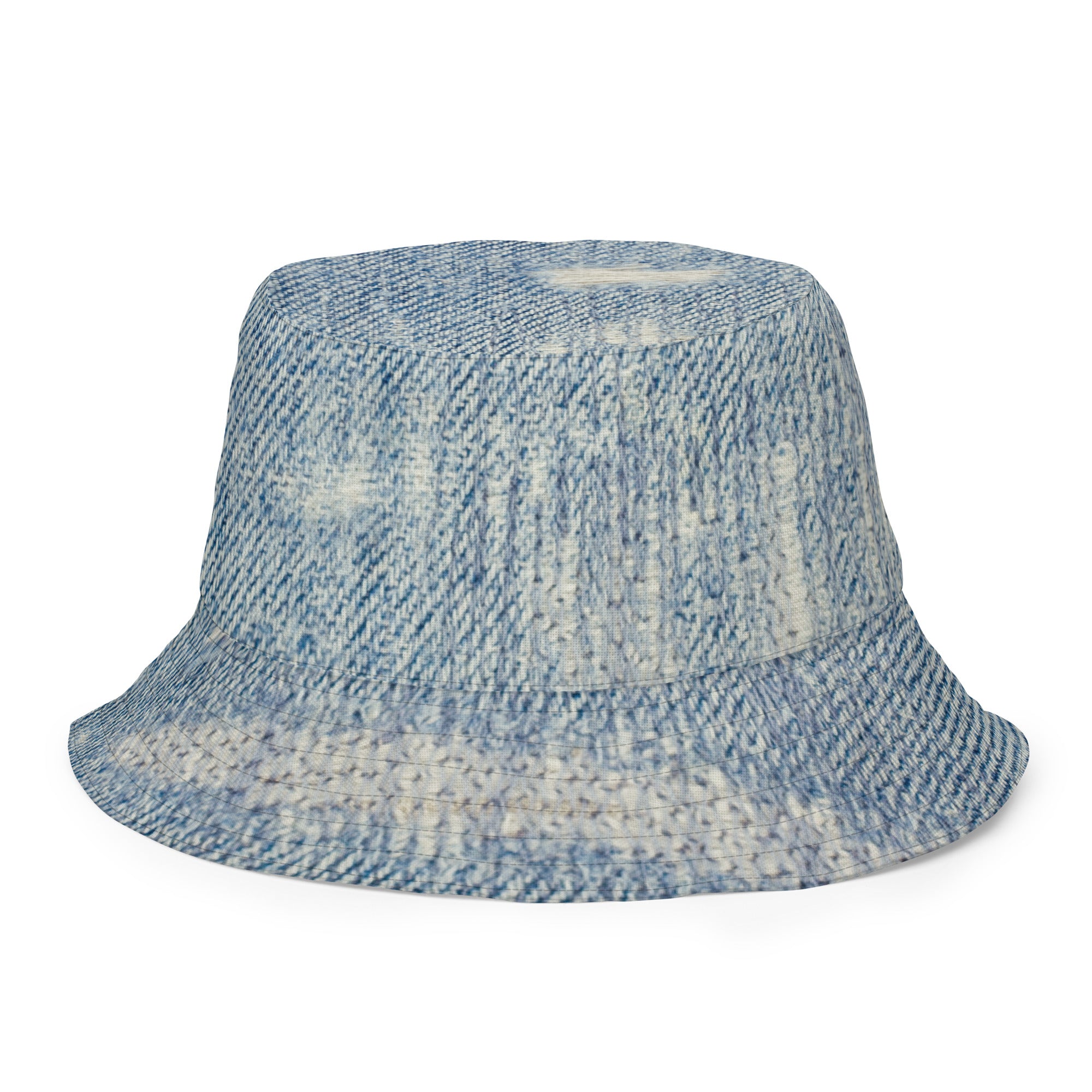 Reversible Denim Red Bandana Bucket Hat