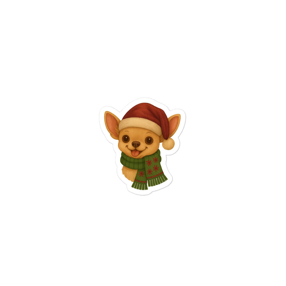 Christmas Chihuahua Sticker