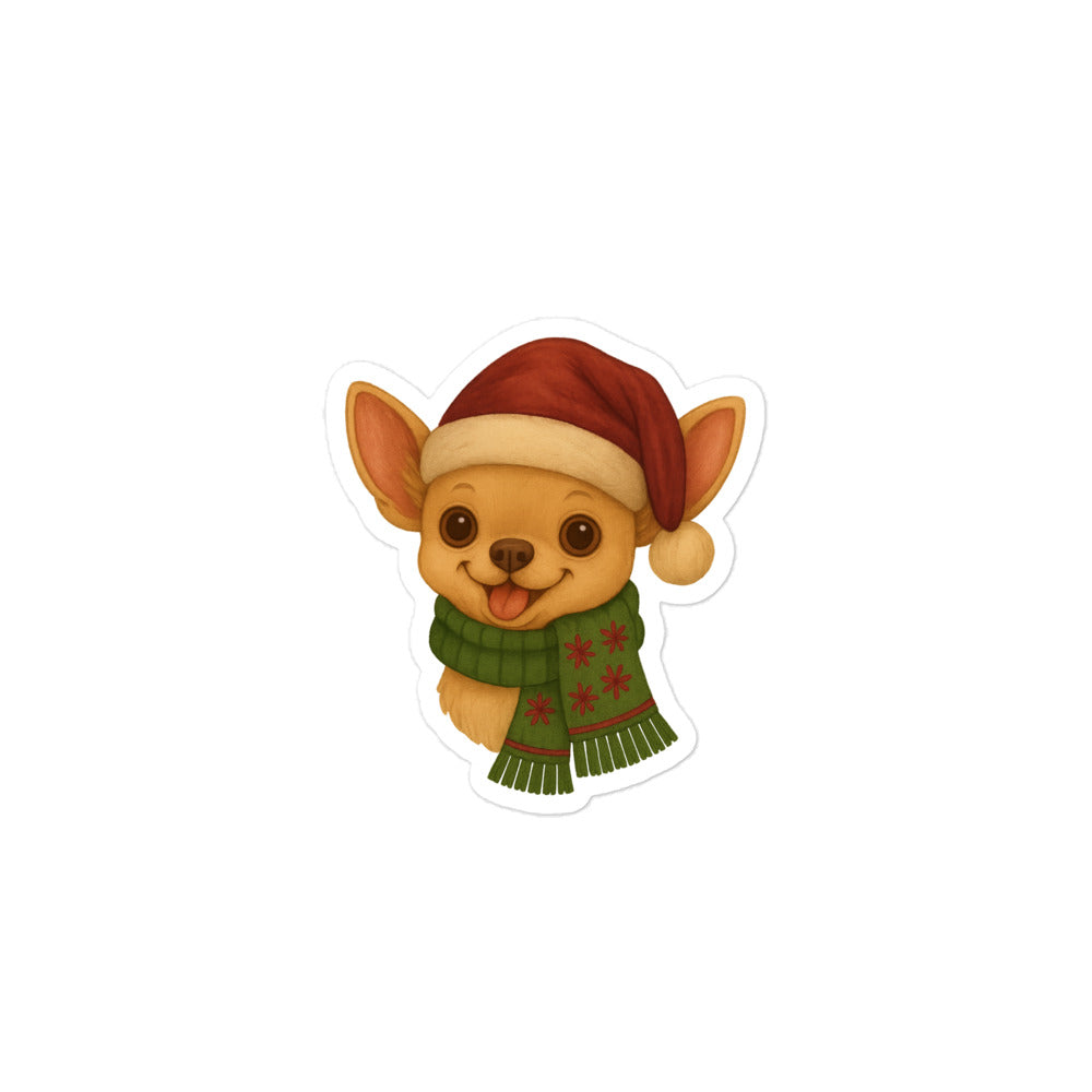 Christmas Chihuahua Sticker