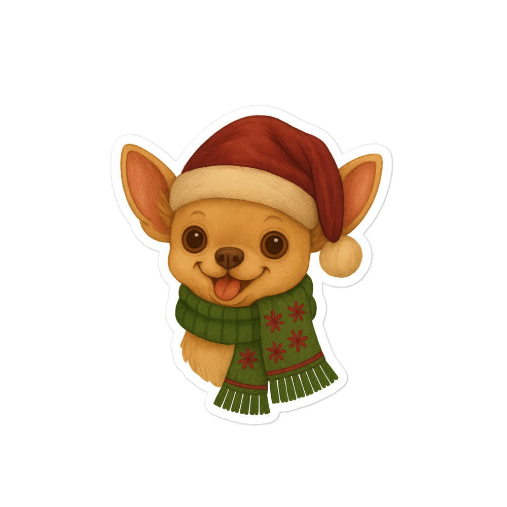 Christmas Chihuahua Sticker