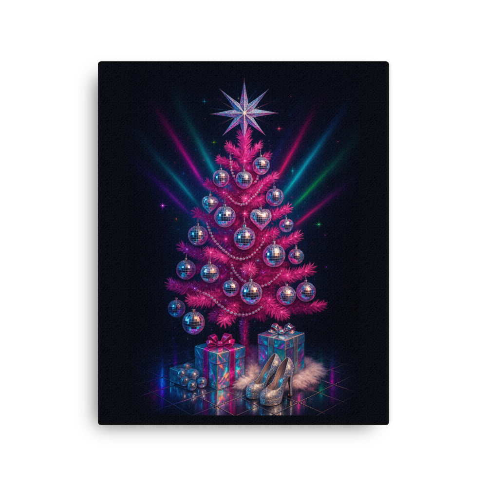 Disco Christmas Tree Wall Art