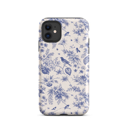 Elegant Blue Toile iPhone Case