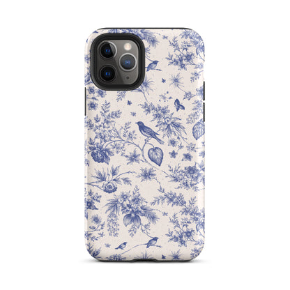Elegant Blue Toile iPhone Case