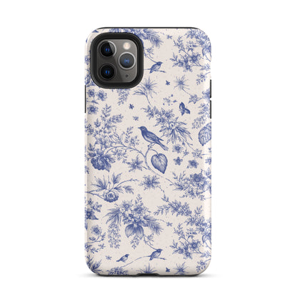 Elegant Blue Toile iPhone Case
