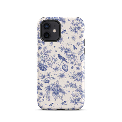 Elegant Blue Toile iPhone Case