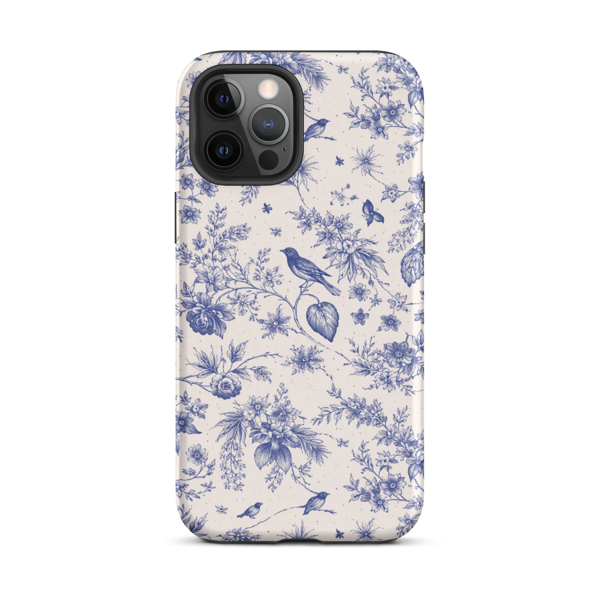 Elegant Blue Toile iPhone Case