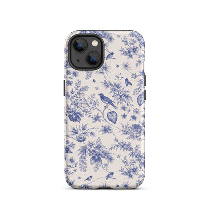 Elegant Blue Toile iPhone Case