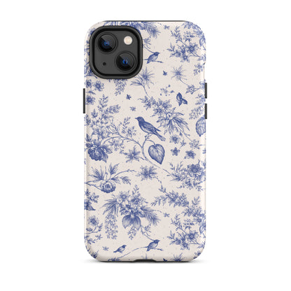 Elegant Blue Toile iPhone Case