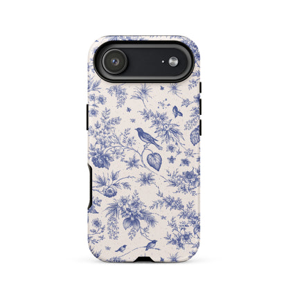 Elegant Blue Toile iPhone Case